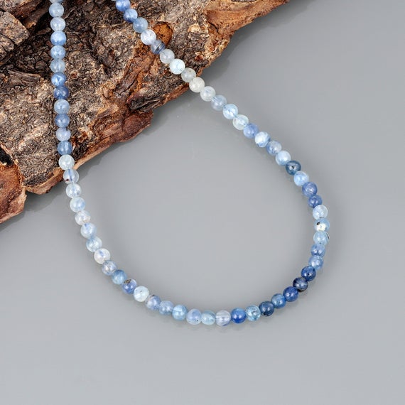 Natural Kyanite Necklace, Kyanite Beaded Necklace, Gemstone Jewelry, Healing Necklace, Anniversary Necklace, Bridesmaid Jewelry,gift For Her