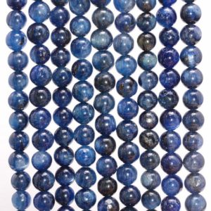Shop Kyanite Round Beads! 6mm Kyanite Gemstone Grade A Deep Blue Round 6mm Loose Beads 15.5 inch Full Strand (90184226-855) | Natural genuine round Kyanite beads for beading and jewelry making.  #jewelry #beads #beadedjewelry #diyjewelry #jewelrymaking #beadstore #beading #affiliate #ad