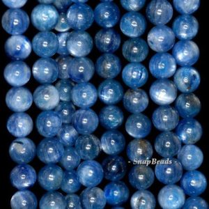 Shop Kyanite Beads! 7mm Blue Kyanite Gemstone Blue Grade AA Round 7mm Loose Beads 24 Beads (90147989-346) | Natural genuine beads Kyanite beads for beading and jewelry making.  #jewelry #beads #beadedjewelry #diyjewelry #jewelrymaking #beadstore #beading #affiliate #ad