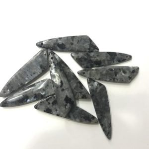 Natural Black Labradorite Wing-Shaped 12x45mm Gemstone Genuine Freeshape Pendant —1 Pair(2pcs) | Natural genuine Array pendants. Buy crystal jewelry, handmade handcrafted artisan jewelry for women.  Unique handmade gift ideas. #jewelry #beadedpendants #beadedjewelry #gift #shopping #handmadejewelry #fashion #style #product #pendants #affiliate #ad