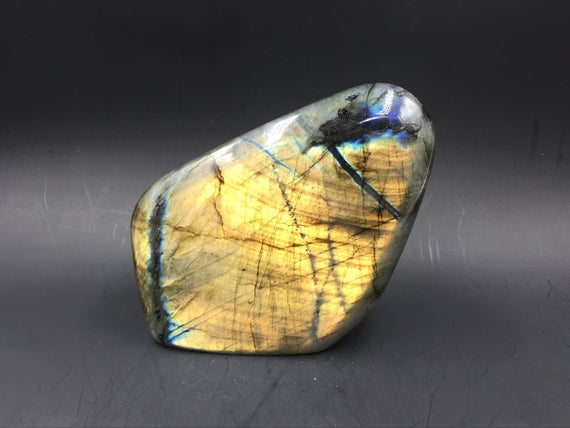 Polished Labradorite Stone Specimen Flashy Large Labradorite Crystal Stone Gemstone Specimen Healing Meditation Chakra Ln-34