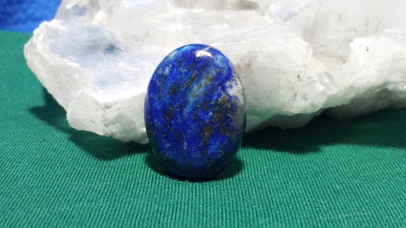 Natural 33cts. Afghanistan Lapis Lazuli Oval Cabochon 26.5mm X 19.9mm X 6.5mm Natural Semi Precious Blue Lapis Lazuli Gemstone Oval Cabochon