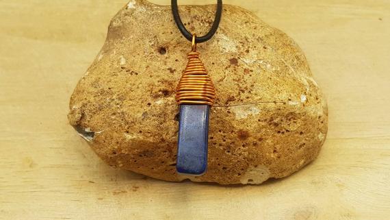 Mens Lapis Lazuli Necklace. Unisex Reiki Jewelry Uk. September Birthstone. Copper Wire Jewelry. Boho Hippie Style. Empowered Crystals