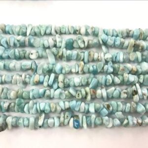 Shop Larimar Chip & Nugget Beads! Natural Blue Larimar 5-8mm Chips Genuine Gemstone Nugget Beads 15 inch Jewelry Supply Bracelet Necklace Material Support Wholesale | Natural genuine chip Larimar beads for beading and jewelry making.  #jewelry #beads #beadedjewelry #diyjewelry #jewelrymaking #beadstore #beading #affiliate #ad