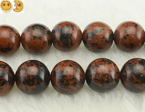 Mahogany Obsidian Smooth Round Beads,6mm 8mm 10mm 12mm 14mm For Choice,15" Full Strand