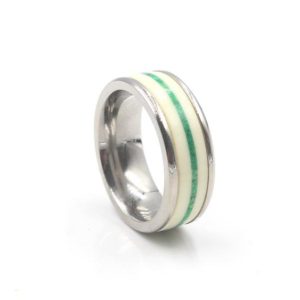 Shop Malachite Rings! Men's Ring, Titanium Ring, White Bull Horn Horn and Malachite Stone Ring, Stone Inlay Ring, Men's Titanium Ring, Triple Inlay Titanium Ring | Natural genuine Malachite rings, simple unique handcrafted gemstone rings. #rings #jewelry #shopping #gift #handmade #fashion #style #affiliate #ad