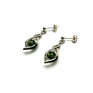 Shop Moldavite Earrings! Moldavite Earrings / Moldavite Silver Earrings / Sterling Silver / 925 / Jewelry Earring / Green / Meteorite / CHARIS Jewelry | Natural genuine Moldavite earrings. Buy crystal jewelry, handmade handcrafted artisan jewelry for women.  Unique handmade gift ideas. #jewelry #beadedearrings #beadedjewelry #gift #shopping #handmadejewelry #fashion #style #product #earrings #affiliate #ad