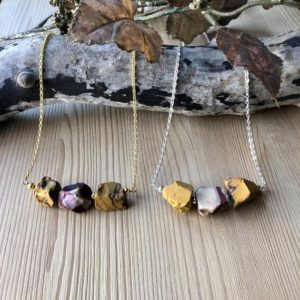 Shop Mookaite Jasper Necklaces! Mookaite Crystal Bar Necklace, Crystal necklace, Raw Mookaite, yellow crystals,crystal jewellery, gift for her, Christmas gift. | Natural genuine Mookaite Jasper necklaces. Buy crystal jewelry, handmade handcrafted artisan jewelry for women.  Unique handmade gift ideas. #jewelry #beadednecklaces #beadedjewelry #gift #shopping #handmadejewelry #fashion #style #product #necklaces #affiliate #ad