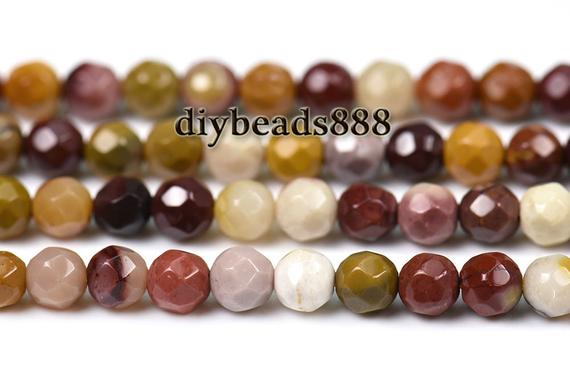 Mookaite,15 Inch Full Strand Natural Mookaite Faceted Round Beads 2mm 3mm For Choice