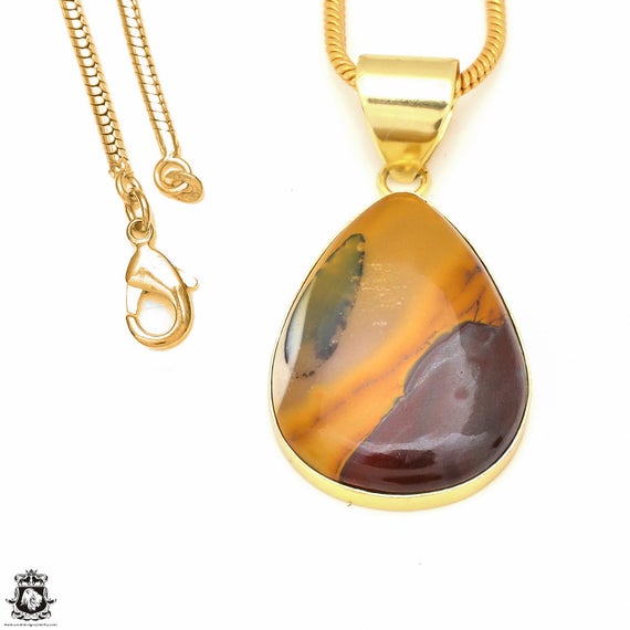 Mookaite Pendant Necklaces & Free 3mm Italian 925 Sterling Silver Chain Gph542