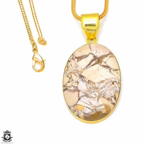 Brecciated Mookaite 24k Gold Necklace