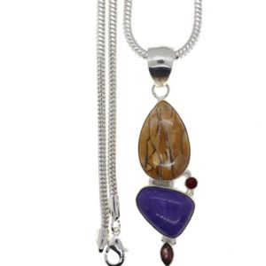 Brecciated Mookaite Energy Healing Necklace • Crystal Healing Necklace • Minimalist Necklace P4534 | Natural genuine Gemstone pendants. Buy crystal jewelry, handmade handcrafted artisan jewelry for women.  Unique handmade gift ideas. #jewelry #beadedpendants #beadedjewelry #gift #shopping #handmadejewelry #fashion #style #product #pendants #affiliate #ad