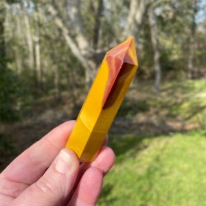 Mookaite Crystal Point – Reiki Charged – Red and Yellow Mookaite Point – Inner Peace & Wholeness – Stability – Root Chakra | Natural genuine stones & crystals in various shapes & sizes. Buy raw cut, tumbled, or polished gemstones for making jewelry or crystal healing energy vibration raising reiki stones. #crystals #gemstones #crystalhealing #crystalsandgemstones #energyhealing #affiliate #ad