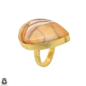 Shop Mookaite Jasper Rings! Size 6.5 – Size 8 Brecciated Mookaite Ring Meditation Ring 24K Gold Ring GPR1625 | Natural genuine Mookaite Jasper rings, simple unique handcrafted gemstone rings. #rings #jewelry #shopping #gift #handmade #fashion #style #affiliate #ad