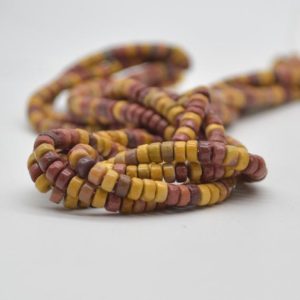 Shop Mookaite Jasper Rondelle Beads! High Quality Grade A Natural Mookaite / Mookite Semi-Precious Gemstone Flat Heishi Rondelle / Disc Beads – 4mm x 2mm – 15.5" strand | Natural genuine rondelle Mookaite Jasper beads for beading and jewelry making.  #jewelry #beads #beadedjewelry #diyjewelry #jewelrymaking #beadstore #beading #affiliate #ad