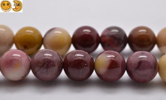 Mookaite,15 Inch Full Strand Mookaite Smooth Round Beads 4mm 6mm 8mm 10mm For Choice