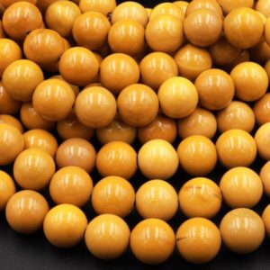 Natural Australian Yellow Mookaite 4mm 6mm 8mm 10mm 12mm Smooth Round Beads 15.5" Strand | Natural genuine round Gemstone beads for beading and jewelry making.  #jewelry #beads #beadedjewelry #diyjewelry #jewelrymaking #beadstore #beading #affiliate #ad