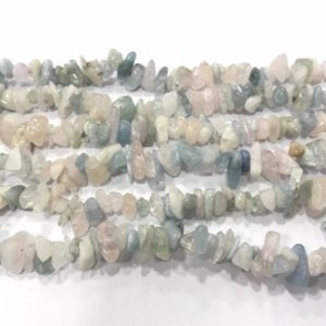 Shop Morganite Chip & Nugget Beads! Natural Morganite 5-8mm Chips Genuine Multicolour Loose Nugget Beads 34 inch Jewelry Supply Bracelet Necklace Material Support | Natural genuine chip Morganite beads for beading and jewelry making.  #jewelry #beads #beadedjewelry #diyjewelry #jewelrymaking #beadstore #beading #affiliate #ad