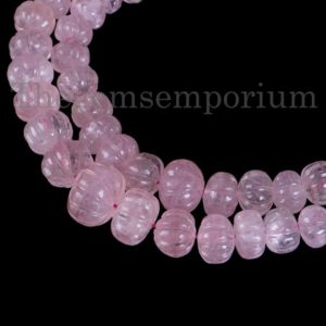 Shop Morganite Bead Shapes! Morganite Melon Shape Carving Beads, Morganite Carving Beads, Morganite Beads, Morganite Melon Shape Beads, Natural Morganite beads | Natural genuine other-shape Morganite beads for beading and jewelry making.  #jewelry #beads #beadedjewelry #diyjewelry #jewelrymaking #beadstore #beading #affiliate #ad