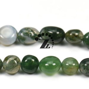 Shop Moss Agate Chip & Nugget Beads! Moss Agate , 15" Full Strand Natural Moss Agate Beads, pebble Nugget Beads, beautiful Beads, 5-8mm | Natural genuine chip Moss Agate beads for beading and jewelry making.  #jewelry #beads #beadedjewelry #diyjewelry #jewelrymaking #beadstore #beading #affiliate #ad
