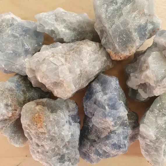 Natural Blue Calcite, Raw, Soothing, Relaxing, Protection, Throat Chakra, Third Eye Chakra