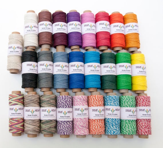 40 True Hemp Spools: 1mm, 20lb, Assorted Colors