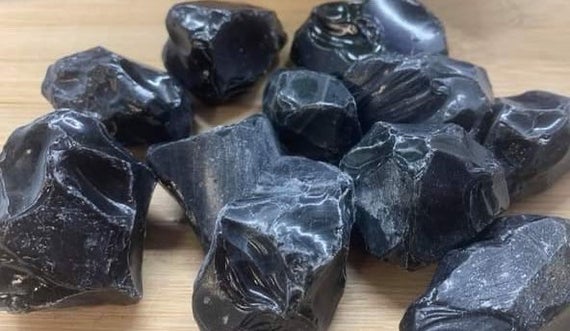 Natural Obsidian Rough Stones Gift Bag