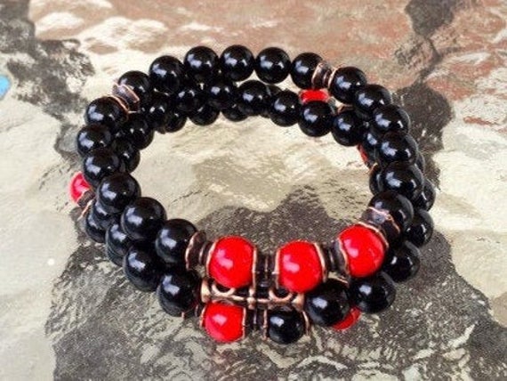 Red Coral Onyx Healing Crystal And Stone Jewelry Love Bracelet Fertility Bracelet Best Gifts For Men Gift For Wife Gifts For Mom Gift For Da