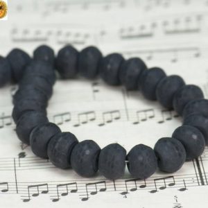 Shop Onyx Rondelle Beads! Black Onyx,15 inch full strand Black onyx matte faceted(128 faces) rondelle bead,spacer bead,roundel bead,wheel bead,abacus bead,10x14mm | Natural genuine rondelle Onyx beads for beading and jewelry making.  #jewelry #beads #beadedjewelry #diyjewelry #jewelrymaking #beadstore #beading #affiliate #ad