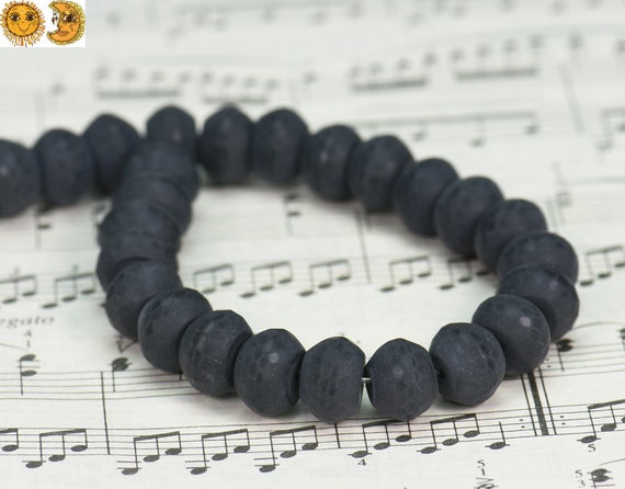 Black Onyx,15 Inch Full Strand Black Onyx Matte Faceted(128 Faces) Rondelle Bead,spacer Bead,roundel Bead,wheel Bead,abacus Bead,10x14mm