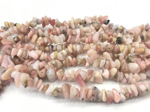 Natural Pink Opal 5-8mm Chips Genuine Loose Nugget Grade Ab Beads 34 Inch Jewelry Supply Bracelet Necklace Material Support Wholesale