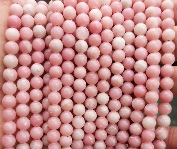 Natural Pink Opal Gemstone Smooth And Round Beads,6mm 8mm 10mm 12mm Pink Opal Beads Wholesale Supply,one Strand 15"