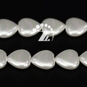 Shop Pearl Bead Shapes! shell pearl,15" full strand sea shell pearl smooth heart beads,shell pearl jewelry,seashell,shell beads,heart shaped beads,NO.F201,12mm | Natural genuine other-shape Pearl beads for beading and jewelry making.  #jewelry #beads #beadedjewelry #diyjewelry #jewelrymaking #beadstore #beading #affiliate #ad