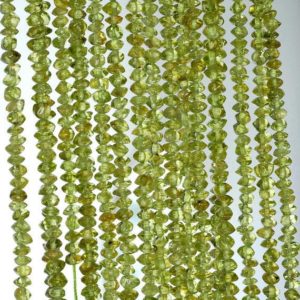 Shop Peridot Rondelle Beads! 3x2mm Peridot Gemstone Grade A Green Rondelle Loose Beads 14 inch Full Strand (90184952-899) | Natural genuine rondelle Peridot beads for beading and jewelry making.  #jewelry #beads #beadedjewelry #diyjewelry #jewelrymaking #beadstore #beading #affiliate #ad