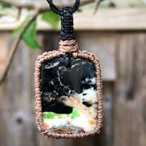 Shop Petrified Wood Necklaces! Petrified wood necklace for women, macrame necklace for men, macrame gemstone necklace, petrified wood necklace, macrame necklaces for women | Natural genuine Petrified Wood necklaces. Buy handcrafted artisan men's jewelry, gifts for men.  Unique handmade mens fashion accessories. #jewelry #beadednecklaces #beadedjewelry #shopping #gift #handmadejewelry #necklaces #affiliate #ad