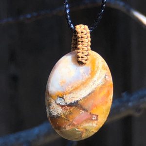 Shop Petrified Wood Necklaces! Opalized Petrified wood necklace for women, macrame gemstone necklace, macrame necklaces for women, petrified wood necklace for men | Natural genuine Petrified Wood necklaces. Buy handcrafted artisan men's jewelry, gifts for men.  Unique handmade mens fashion accessories. #jewelry #beadednecklaces #beadedjewelry #shopping #gift #handmadejewelry #necklaces #affiliate #ad