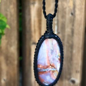 Shop Petrified Wood Pendants! Opalized Petrified wood necklace for women, macrame necklace for men, macrame gemstone necklace, petrified wood pendant for men, macrame | Natural genuine Petrified Wood pendants. Buy handcrafted artisan men's jewelry, gifts for men.  Unique handmade mens fashion accessories. #jewelry #beadedpendants #beadedjewelry #shopping #gift #handmadejewelry #pendants #affiliate #ad