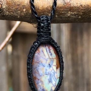 Shop Petrified Wood Pendants! Opalized Petrified wood necklace for women, macrame necklace for men, macrame gemstone necklace, petrified wood pendant for men, macrame | Natural genuine Petrified Wood pendants. Buy handcrafted artisan men's jewelry, gifts for men.  Unique handmade mens fashion accessories. #jewelry #beadedpendants #beadedjewelry #shopping #gift #handmadejewelry #pendants #affiliate #ad