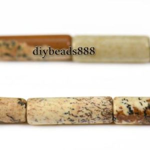 Shop Picture Jasper Bead Shapes! Picture Jasper,15 inch full strand Grade AB Picture Jasper smooth tube beads,column beads,cylinder beads 4x13mm | Natural genuine other-shape Picture Jasper beads for beading and jewelry making.  #jewelry #beads #beadedjewelry #diyjewelry #jewelrymaking #beadstore #beading #affiliate #ad