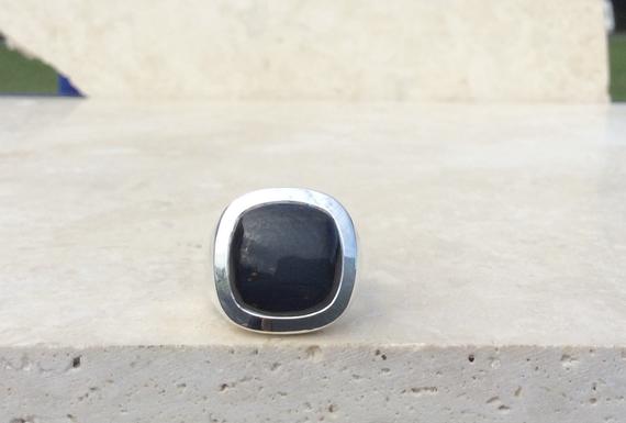 Pietersite Silver Ring, Mens Silver Ring With Stone, Large Gemstone Silver Jewellery, Fathers Day Gift Idea