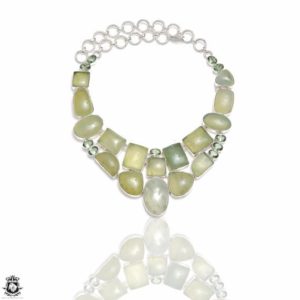 Shop Prehnite Necklaces! Prehnite Genuine Gemstone Healing Crystal Necklace Birthstone Necklace NK188 | Natural genuine Prehnite necklaces. Buy crystal jewelry, handmade handcrafted artisan jewelry for women.  Unique handmade gift ideas. #jewelry #beadednecklaces #beadedjewelry #gift #shopping #handmadejewelry #fashion #style #product #necklaces #affiliate #ad