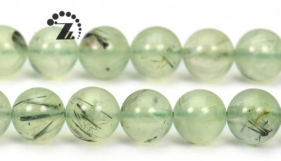 Prehnite Smooth Round Beads,green Prehnite,natural,gemstone,grade A,4mm 6mm 8mm 10mm 12mm For Choice,15" Full Strand