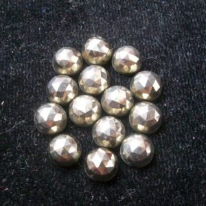 Shop Pyrite Stones & Crystals! 10 pieces 4mm Golden Pyrite rosecut cabochon round Gemstone, Golden pyrite round rose cut, Pyrite Rose cut Round faceted, Rosecut | Natural genuine stones & crystals in various shapes & sizes. Buy raw cut, tumbled, or polished gemstones for making jewelry or crystal healing energy vibration raising reiki stones. #crystals #gemstones #crystalhealing #crystalsandgemstones #energyhealing #affiliate #ad