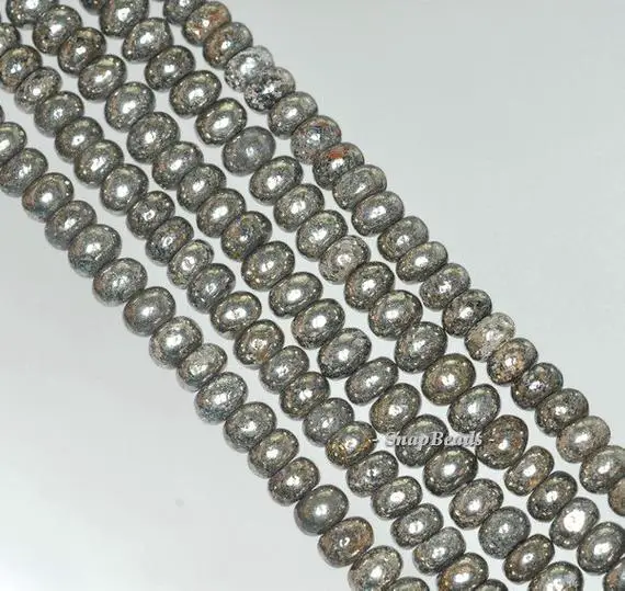 4x2mm Iron Pyrite Gemstone Grade Ab Rondelle 4x2mm Loose Beads 15.5 Inch Full Strand (90187831-421)