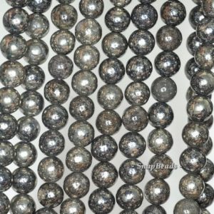 Shop Pyrite Round Beads! 6mm Iron Pyrite Intrusion Gemstone Round 6mm Loose Beads 15.5 inch Full Strand (90187841-421) | Natural genuine round Pyrite beads for beading and jewelry making.  #jewelry #beads #beadedjewelry #diyjewelry #jewelrymaking #beadstore #beading #affiliate #ad