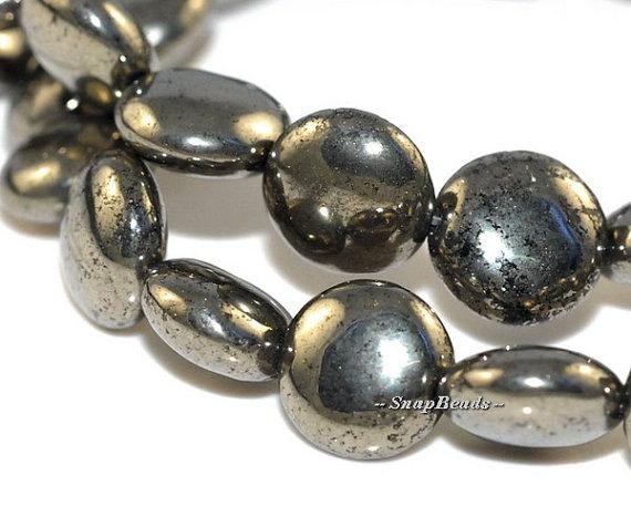 10mm Iron Pyrite Gemstones, Round Circle Button, 10mm Loose Beads 15.5inch Full Strand Lot 1,2,6,12 And 20 (90107051-409)