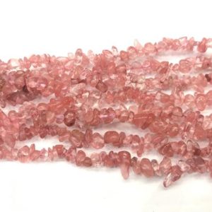 Shop Quartz Chip & Nugget Beads! Watermelon Red Quartz 5-8mm Chips Cherry Crystal Nugget Color Dyed Gemstone Beads 34inch Jewelry Supply Bracelet Necklace Material Wholesale | Natural genuine chip Quartz beads for beading and jewelry making.  #jewelry #beads #beadedjewelry #diyjewelry #jewelrymaking #beadstore #beading #affiliate #ad