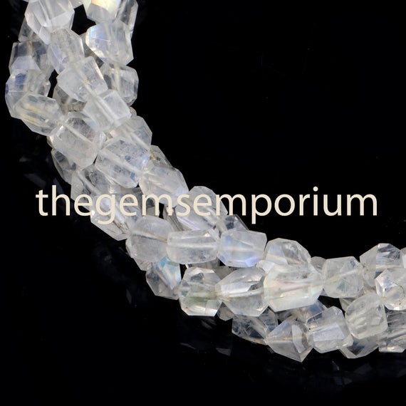 Rainbow Moonstone Faceted Fancy Nugget Beads, Rainbow Moonstone Nugget Beads, Top Quality Rainbow Moonstone Nuggets, Rainbow Moonstone