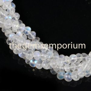 Shop Rainbow Moonstone Faceted Beads! Rainbow Moonstone Faceted Rondelle, 5.5-6.5mm Natural Rainbow Moonstone Beads, Moonstone Rondelle Beads,Rainbow Moonstone Faceted Beads | Natural genuine faceted Rainbow Moonstone beads for beading and jewelry making.  #jewelry #beads #beadedjewelry #diyjewelry #jewelrymaking #beadstore #beading #affiliate #ad