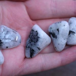 Shop Rainbow Moonstone Stones & Crystals! Rainbow Moonstone Tumbled Stone 0.5 inch + Crystal | Natural genuine stones & crystals in various shapes & sizes. Buy raw cut, tumbled, or polished gemstones for making jewelry or crystal healing energy vibration raising reiki stones. #crystals #gemstones #crystalhealing #crystalsandgemstones #energyhealing #affiliate #ad